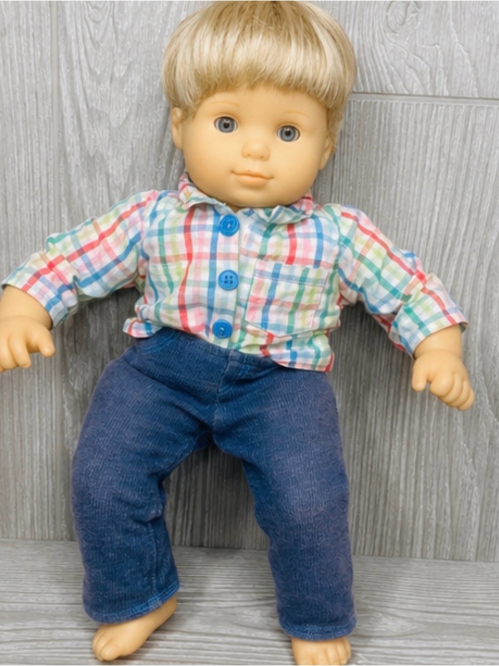 Vintage American girl pleasant company gingerbread twin doll plush bitty baby